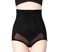 Butt Lifter High Waisted Knickers Women Tummy Control Slimming Panties Hip Enhancer Body Shaper Shapewear Mesh Waist Cincher Girdle Trimmer Trainer Underwear XL-5XL(Color:黑色,Size:4XL)