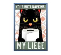 Butt Napkins Colourful Humor Print, Funny Animal Bathroom Poster Toilet Wall Art Decor Sign, A5 (Print Only) - 21x14.8cm