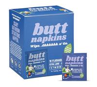 Butt Napkins - Water-Based Flushable Wipes, Individually Wrapped, For On-The-Go & Travel, Running, Camping, Festivals. Unscented & Hypoallergenic, Adult Sized (Camping, 10 Count (Pack of 1))