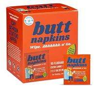 Butt Napkins - Water-Based Flushable Wipes, Individually Wrapped (Industrial, 10 Count (Pack of 1))
