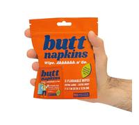Butt Napkins - Water-Based Flushable Wipes, Individually Wrapped (Industrial, 5 Count (Pack of 1))