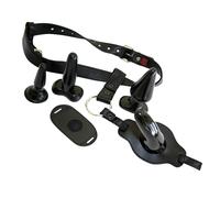 Butt Plug Harness - Discreet Leather Anal Plug Harness with Cock Ring - Wearable Anal Restraint for 24/7 Play - Size - small / medium