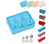 Butt Plug Ice Mold, Butt Penis Plug Ice Cube Tray, Anal Plug Ice Mold, Butt Plug Ice Maker, Personalized Ice Cube Mold with Lid, Adult Prank Silicone Ice Cube Tray for Stanley Cup(A-Blue)