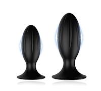 Butt Plug Trainer Kit for Comfortable Long-Term Wear, Pack of 2 Silicone Anal Plugs Training Set Prostate Sex Toys for Beginners Advanced Users (Single Head Anal Plugs)