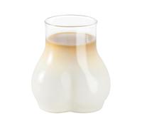 Butt Shaped Espresso Coffee Glass Funny Creative Human Body 3D Buttock Cup Artistic Large Buttock Drinking Glassware Art Buttock Cocktail Cup Milk Tea Juice Tumbler Glass Home Bar Nightclub Decor