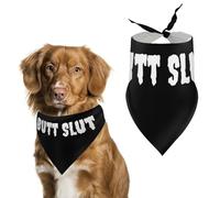 Butt Slut Funny Dog Bandanas Puppy Triangle Scarf Washable Bib for Small Medium Large Pet
