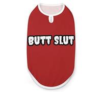 Butt Slut Funny Dog Shirts Pet Sleeveless Clothes Puppy Cat T-shirts for Small to Large