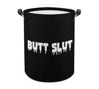 Butt Slut Funny Laundry Baskets Collapsible Waterproof Clothes Hamper Storage Bins with Handles 13.8"x13.8"x17.3" 17.3"x17.3"x17.3"