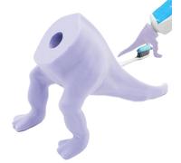 Butt Toothpaste Topper - Pooping Dinosaur Toothpaste Squeezer, Funny Silicone Cap for Toothpaste | Self-Closing Squeezer Dispenser for Kids, Adults, Family & Friends, Fun Bathroom Gadget