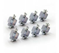 Butt Welding Clamp 8Pcs Set for - Heavy Duty Sheet Metal Locator Clips, Adjustable Positioning Holder for Straight or Bent Plates, Galvanized Steel Fixtures