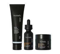 Buttah Skin Transforming Kit With NEW CocoShea Revitalizing Cream for Melanin Rich Skin | CocoShea Revitalizing Cream 2 oz | Vitamin C Serum 1 oz | Buttah Cleanser 3.4 oz | Black Owned Skincare