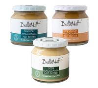 ButtaNutt Nut Butter Bundle - 100% Macadamia, Almond & Cinnamon Blends | 3 x 250g Jars | Healthy Snack | No Palm Oil, Added Sugar | Vegan & Keto Friendly | Peanut Butter Alternative | Sustained Energy
