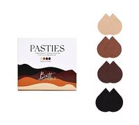 BUTTCHIQUE Multicolor Pasties (Pack of 4 Pairs) Stick-On Cotton Nipple Pasties for Complete Coverage, Waterproof & Sweat-Proof, Safe to Use Directly on Skin Multicolour, Multicolour, Free Size,