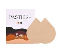 BUTTCHIQUE Sand Pasties Plus + Size (Pack of 25 Pairs) Stick-On Pasties for Complete Coverage, Waterproof & Sweat-Proof, Safe to Use Directly on Skin