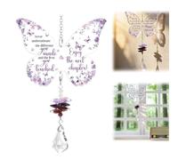 Butte-Rfly Crystal Suncatcher,But-Terfly Acrylic Crystal Suncatcher,Cry-stal Su-ncatcher, For Women,Elegant Butt-Erfly-Shaped Design,For Home,Window And Office Decoration,Give Colleagues, Friends
