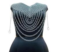Butted Aluminium Chainmail 10 mm 16 Gauge Top Bra - Handmade Medieval Cosplay Costume Armour - Lightweight Metal Mesh for Cosplay, LARP, Fantasy, Reenactment, and Alternative Fashion