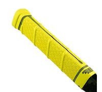 Buttendz Future Rubber Replacement Hockey Grip - Step Down Knob, Two-Tiered Player Knob with Twirl, Fits All Stick Sizes for Superior Control and Puck Feel (Yellow, Black Drip)