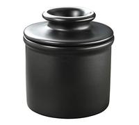 Butter Bell - The Original Butter Bell Crock by L Tremain, a Countertop French Ceramic Butter Dish Keeper for Spreadable Butter, Classic Retro Matte Finish, Black