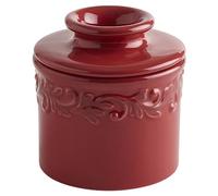Butter Bell - The Original Butter Bell Crock by L Tremain, a Countertop French Ceramic Butter Dish Keeper for Spreadable Butter, Antique Collection, Rouge Red