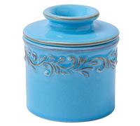 Butter Bell - The Original Butter Bell Crock by L Tremain, a Countertop French Ceramic Butter Dish Keeper for Spreadable Butter, Antique Collection, Light Powder Blue