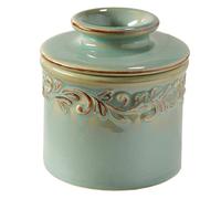 Butter Bell - The Original Butter Bell Crock by L Tremain, a Countertop French Ceramic Butter Dish Keeper for Spreadable Butter, Antique Collection, Sea Spray