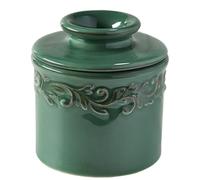 Butter Bell - The Original Butter Bell Crock by L. Tremain, French Ceramic Butter Dish Keeper, Antique Collection, Emerald