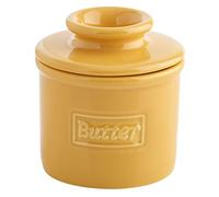 Butter Bell The Original Crock by L. Tremain, French Ceramic Butter Dish, Café Retro Collection, Golden Yellow, Glossy Finish