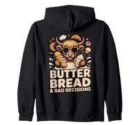 Butter Bread And Bad Decisions Cow Zip Hoodie