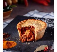 Butter Chicken Curry Pies 6 Pack - Creamy Chicken Curry Filling in Flaky Pastry - Oven-Ready Savoury Pies for Quick Meals, Snacks & Family Dinners