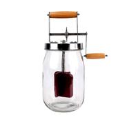 Butter Churner Clear Glass Silicone Home Made Butter Maker With Wooden Handle New(1500ml,) Jb51-3