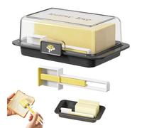Butter Container - 7.28 x 4.33 x 2.68 inches, Durable, Covered Storage Tray, Countertop Cheese Container, Simple Scoop Butter Holder for East Coast Butter, Kitchen, Dining Room, Refrigerator, FR