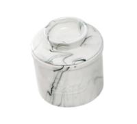 Butter Container for Counter Butter Crock with Lid for Dining Kitchen Hotels Black Marble, 10x10cm