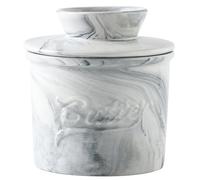 Butter Container, Secure Storage, White, Marble Ceramic Butter Saver with Lid, Hygienic Storage Jar, Spacious Space, for Holiday, Gathering, Party, Picnic, Dinner and Kitchen