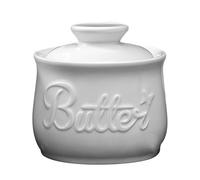 Butter Crock for Counter with Water line, Green French Butter Keeper for Counter, Butter Dish with Lid