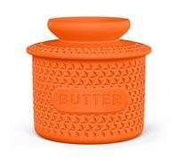 Butter Crock with Lid for Countertop - Butter Dish for Spreadable Soft Butter, Butter Container Holder with a Water Seal (Orange, one size)