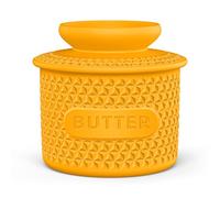 Butter Crock with Lid for Countertop - Butter Dish for Spreadable Soft Butter, Butter Container Holder with a Water Seal (Yellow, one size)