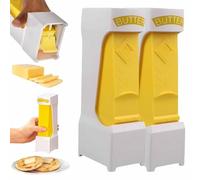 Butter Cutter Slicer Single Stick,2025 New One Click Stick Portable Butter Slicer Cutter with Stainless Steel Blade Home Efficient Butter Dispenser Sticks for Quickly Making Bread(2PCS)