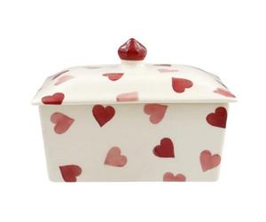 Butter Dish: Emma Bridgewater Pink Hearts Butter Dish, Ceramic