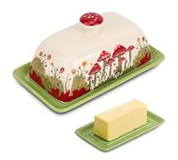 Butter Dish, Porcelain Butter Dish with Lid, Ceramic Butter Dishes for All Common Butter (250 g), Butter Dish Porcelain, Butter Dish, Butter Dishes Porcelain, Butter Box for Household and Kitchen