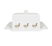 Butter Dish: Sophie Allport Hare Butter Dish, Bone China