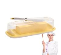 Butter Dish - Storage Box with Cutter - Butter Container | For Kitchen Hob Table Fridge Serving Home Cooking Cheese