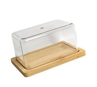 Butter Dish with Clear Lid Rectangular Cheese Storage Tray Countertop Butter Keeper Storage Container Easy to Use Cheese Dessert Cover