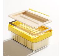 Butter Dish with Hermetic Lid，Plastic Butter Dishes for Butters or Cheese and Easy Cutting and Container，Comes with Butter Spatula