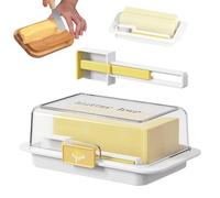 Butter Dish with Lid, 18.5x11x6.8cm Butter Dish, Butte-r Holder for Fridge, Butte-r Storage Container, Rectangular Airtight Butt-er Dis-h, Unbreakable Cheese Keeper for and Refrigerat