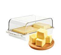 Butter Dish with Lid - Airtight Clear Container Butter Holder for Cream East Coast Countertop Refrigerator Kitchen Home Dorm Camping