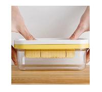 Butter Dish with Lid Butter Cheese Slicer Sealed Storage Box Two-in-one Butter Plate Butter Slicer with Sealed Lid Butter Fresh Cheese Container Butter Storage Box(Three Points Grid)