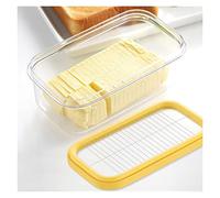 Butter Dish with Lid Butter Cheese Slicer Sealed Storage Box Two-in-one Butter Plate Butter Slicer with Sealed Lid Butter Fresh Cheese Container Butter Storage Box(Two Points Grid)