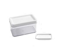 Butter Dish with Lid Butter Dish with Lid Household Stainless Steel Butter Cheese Storage Box Butter Separator Slice Box Butter Storage Box(A01)