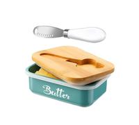 Butter Dish with Lid,Metal Butter Keeper with Stainless Steel Multipurpose Butter Knife,Lightweight Unbreakable Butter Container for Countertop Upgrade Double Silicone Seal