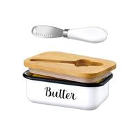 Butter Dish with Lid,Metal Butter Keeper with Stainless Steel Multipurpose Butter Knife,Lightweight Unbreakable Butter Container for Countertop Upgrade Double Silicone Seal